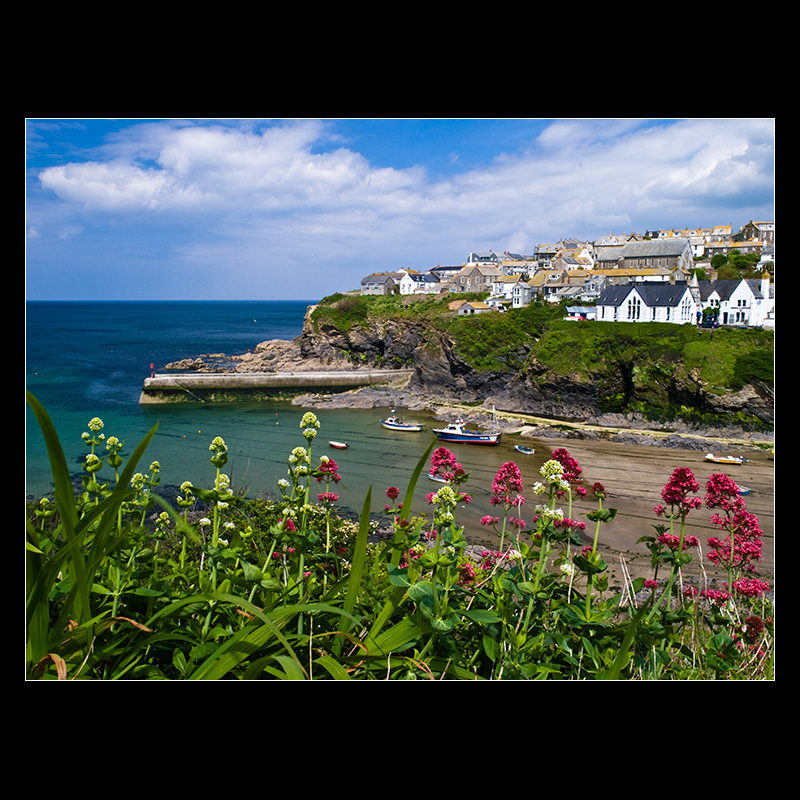 The view from Doc Martin's house in Port Wenn (in reality - Port Isaac, Cornwall).